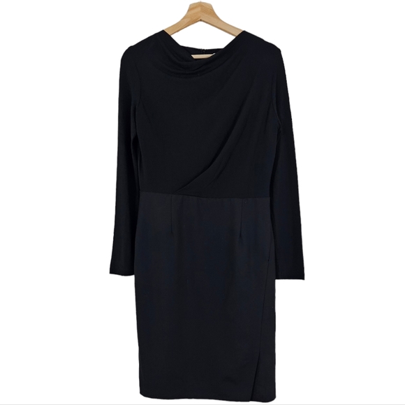 MM Lafleur Black Drape Neck Akiko Dress - Picture 2 of 7